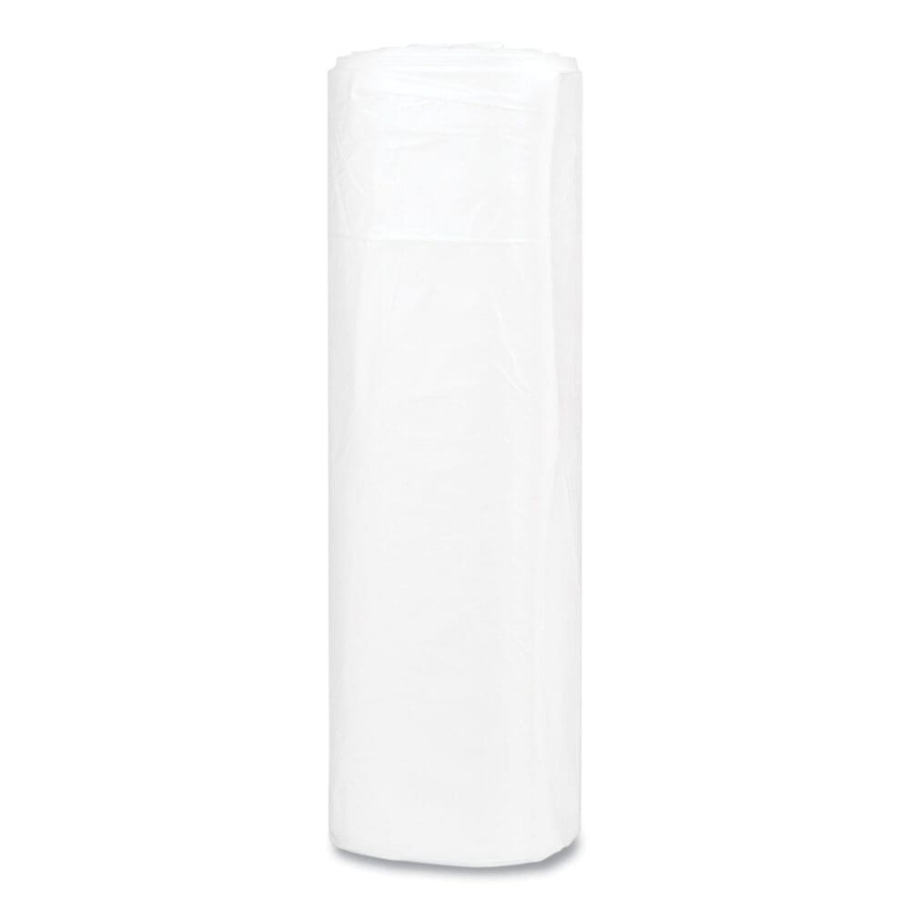 High-Density Commercial Can Liners, 45 gal, 16 mic, 40" x 48", Clear, 25 Bags/Roll, 10 Interleaved Rolls/Carton - Image 3
