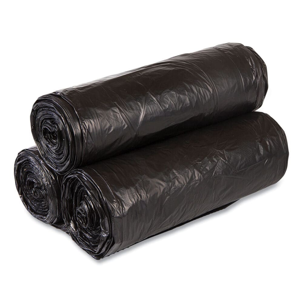 Institutional Low-Density Can Liners, 30 gal, 0.58 mil, 30" x 36", Black, 25 Bags/Roll, 10 Rolls/Carton - Image 2
