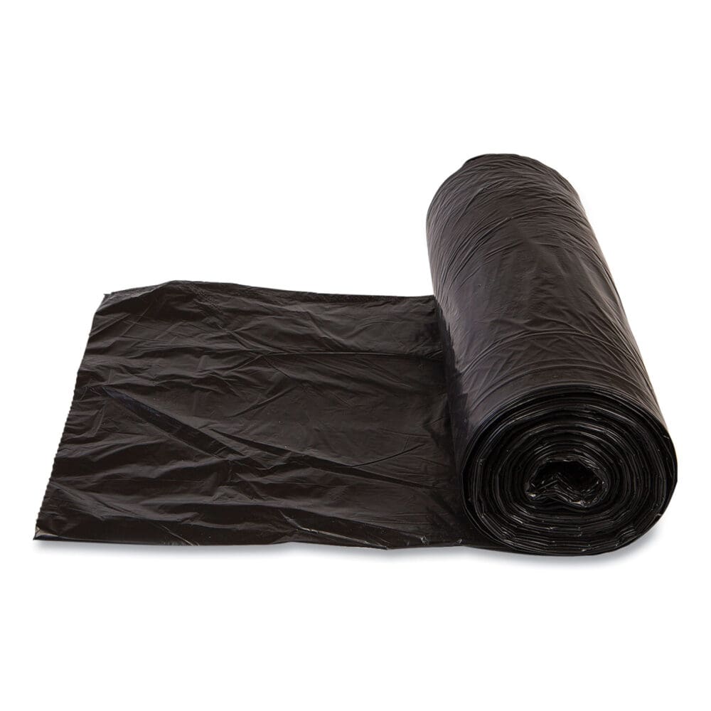 Institutional Low-Density Can Liners, 30 gal, 0.58 mil, 30" x 36", Black, 25 Bags/Roll, 10 Rolls/Carton - Image 3