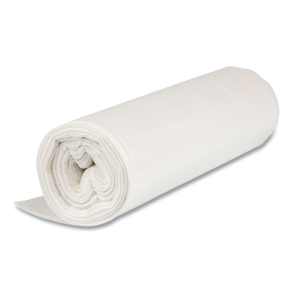 High-Density Commercial Can Liners Value Pack, 45 gal, 11 mic, 40" x 46", Clear, 25 Bags/Roll, 10 Interleaved Rolls/Carton - Image 2