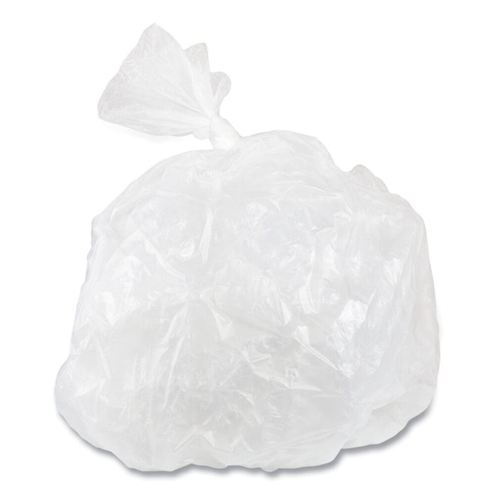 High-Density Commercial Can Liners Value Pack, 45 gal, 11 mic, 40" x 46", Clear, 25 Bags/Roll, 10 Interleaved Rolls/Carton - Image 4