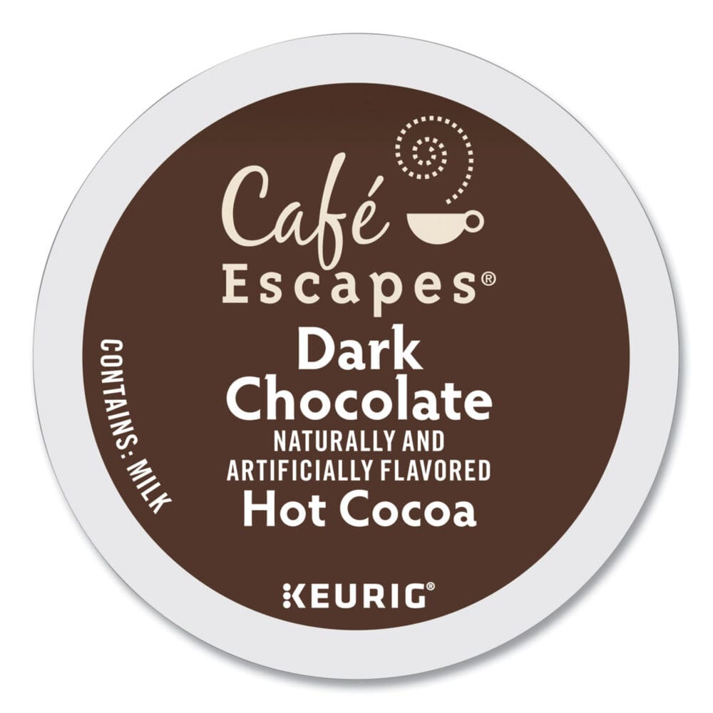 Cafe Escapes Milk Chocolate Hot Cocoa K-Cups, 24/Box - Image 5
