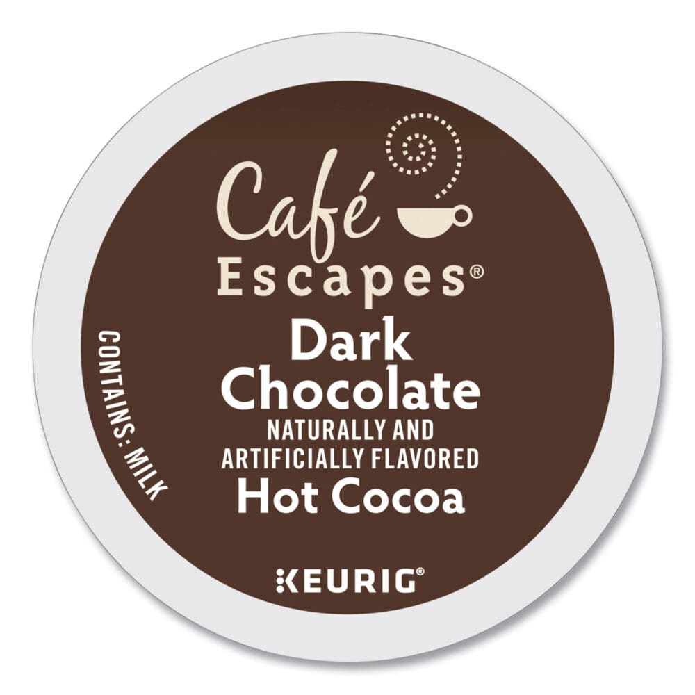 Cafe Escapes Milk Chocolate Hot Cocoa K-Cups, 96/Carton - Image 2