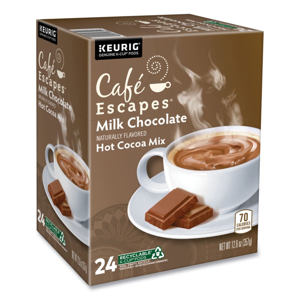 Dark Chocolate Hot Cocoa K-Cups, 24/Box, 4 Box/Carton - Image 3