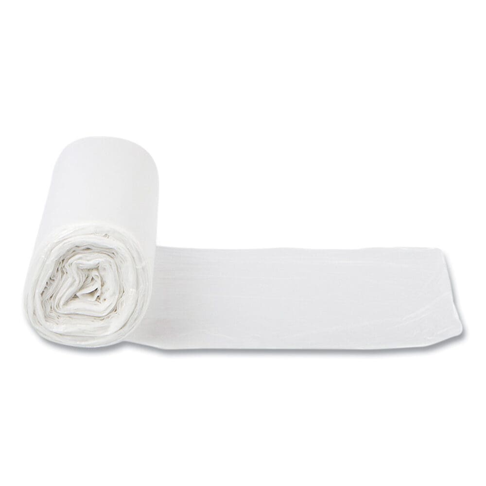 High-Density Commercial Can Liners, 10 gal, 5 mic, 24" x 24", Natural, 50 Bags/Roll, 20 Perforated Rolls/Carton - Image 3