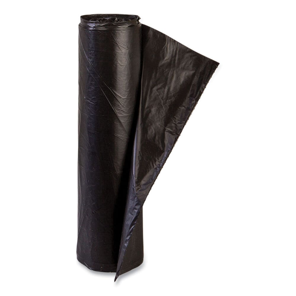 High-Density Commercial Can Liners, 16 gal, 6 mic, 24" x 33", Black, 50 Bags/Roll, 20 Perforated Rolls/Carton - Image 5