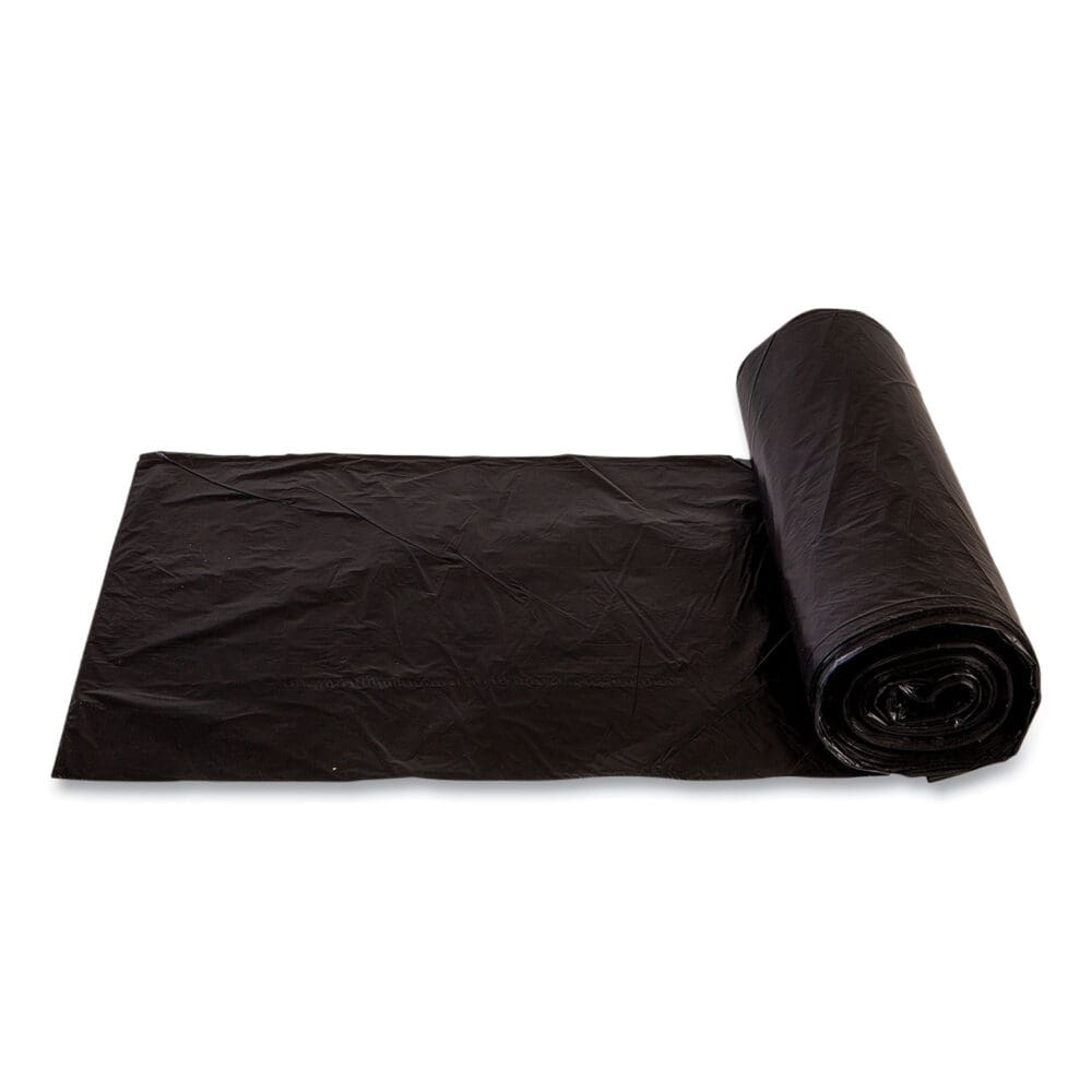 High-Density Commercial Can Liners, 16 gal, 6 mic, 24" x 33", Black, 50 Bags/Roll, 20 Perforated Rolls/Carton - Image 2