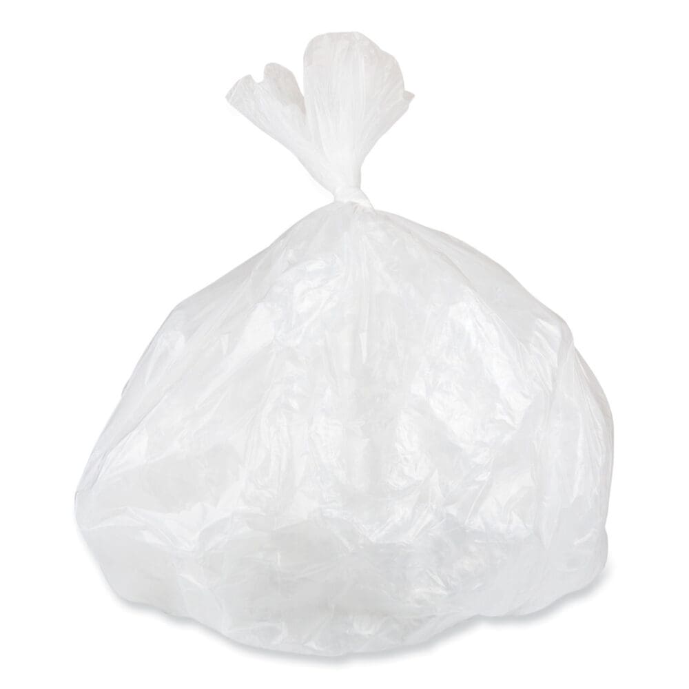 Low-Density Commercial Can Liners, Coreless Perforated Roll, 10 gal, 0.35mil, 24" x 24", Clear, 50 Bags/Roll, 20 Rolls/Carton - Image 4