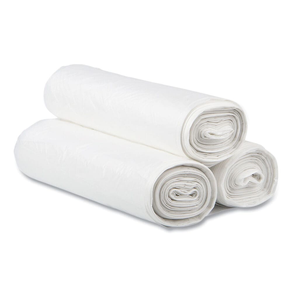 Low-Density Commercial Can Liners, Coreless Perforated Roll, 16 gal, 0.35mil, 24" x 33", Clear, 50 Bags/Roll, 20 Rolls/Carton - Image 3