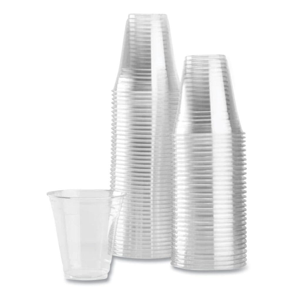 PET Plastic Cups, 98 mm Rim Diameter, 12 oz, Clear, 1,000/Carton - Image 2