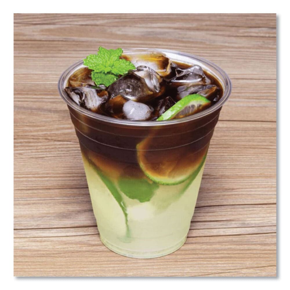 PET Plastic Cups, 98 mm Rim Diameter, 12 oz, Clear, 1,000/Carton - Image 3