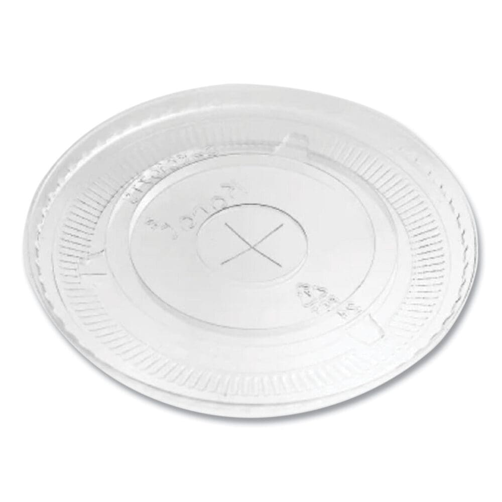 PET Lids, Flat with Straw Slot, Fits 32 oz Cold Cups, Clear 500/Carton - Image 4