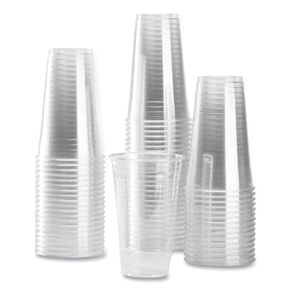 PET Plastic Cups, 24 oz, Clear, 600/Carton - Image 2