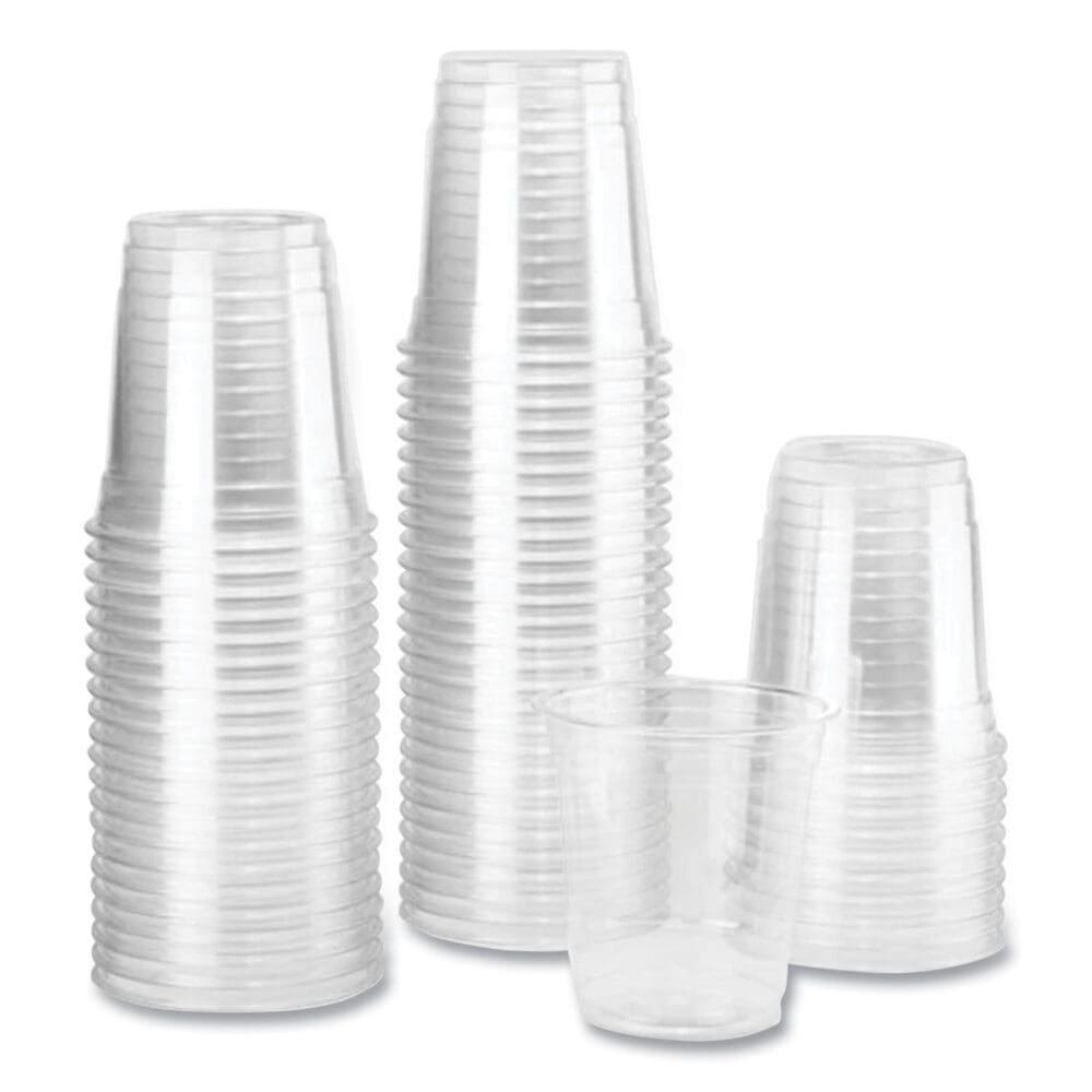 PET Plastic Cups, 8 oz, Clear, 1,000/Carton - Image 2