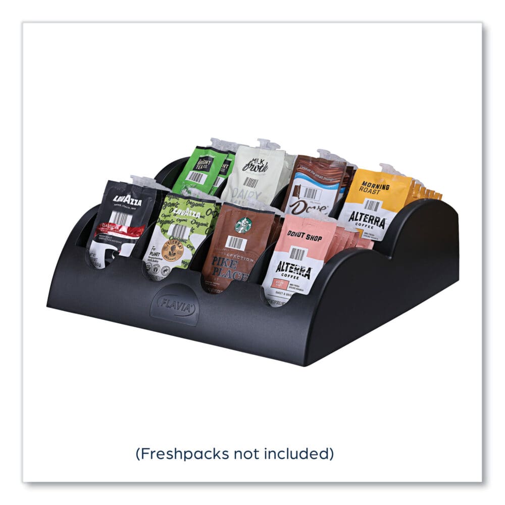 Small Merchandiser, 8 Compartments, 13.6 x 13 x 4.4, Black - Image 8