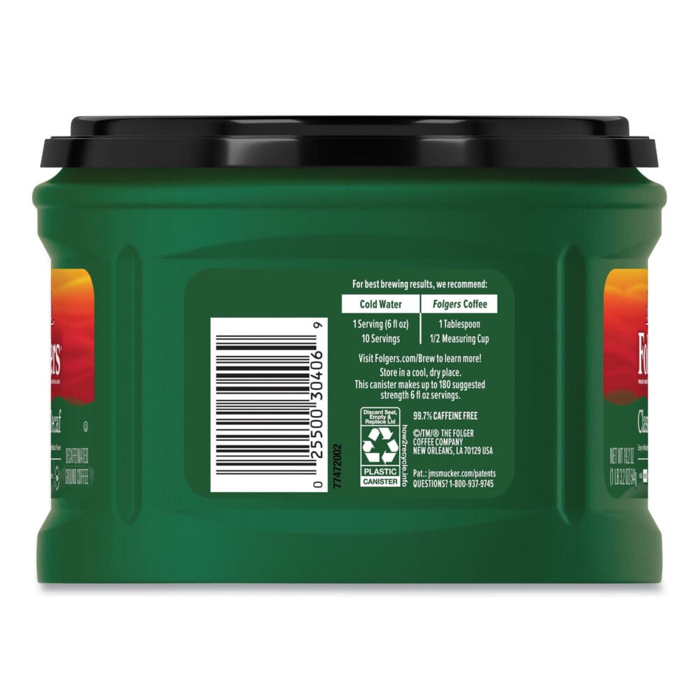 Ground Coffee, Classic Roast Decaffeinated, Ground, 19.2 oz, Can, 6/Carton - Image 2