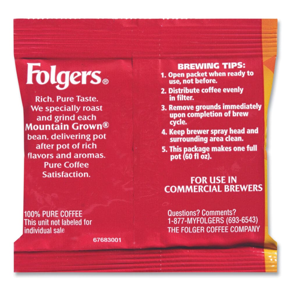 Coffee, Classic Roast, 0.9 oz Fractional Packs, 36/Carton - Image 2