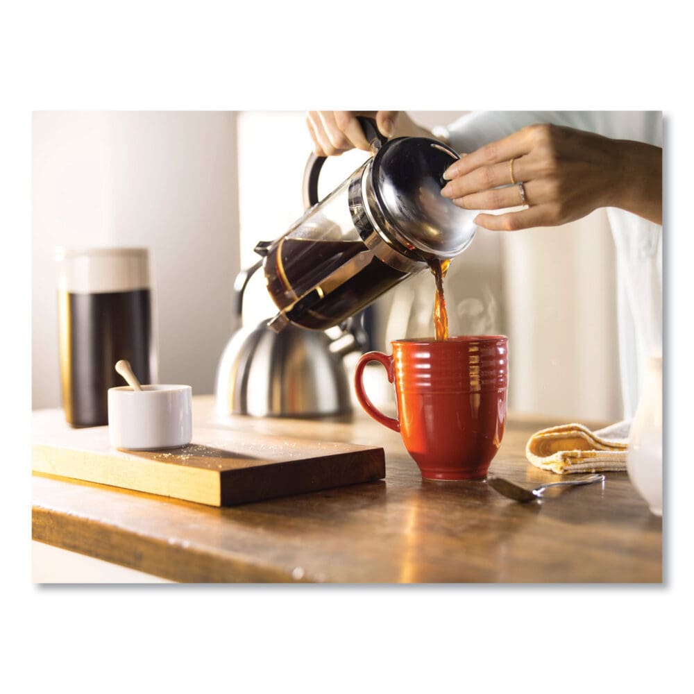 Coffee, Black Silk, 22.6 oz Canister, 6/Carton - Image 4