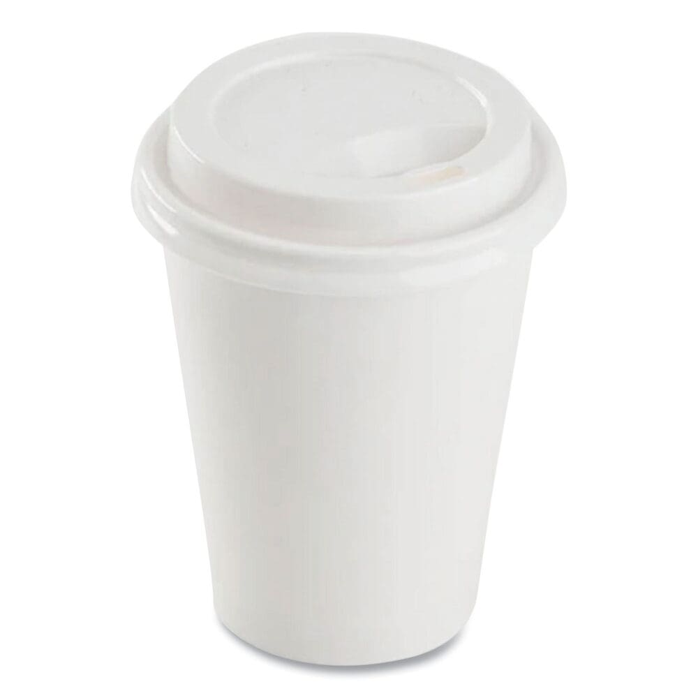 Hot Cup Lids, Fits 8 oz Paper Hot Cups, Sipper Lid, White, 1,000/Carton - Image 4