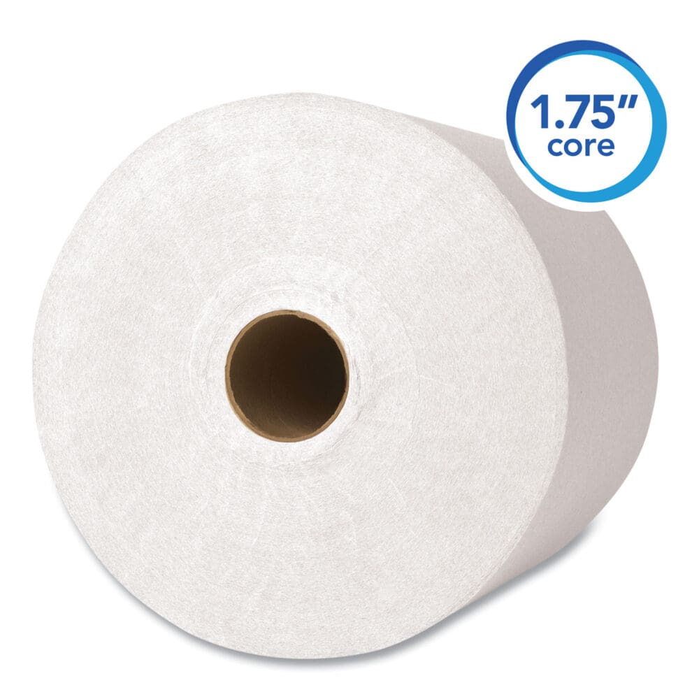 Essential High Capacity Hard Roll Towels for Business, Absorbency Pockets, 1-Ply, 8" x 950 ft, 1.75" Core, White, 6 Rolls/CT - Image 8