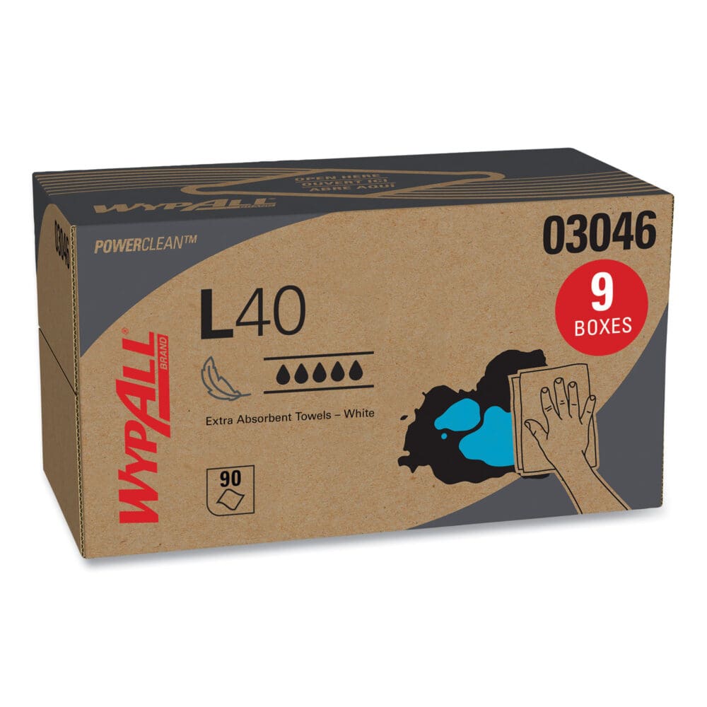 L40 Towels, POP-UP Box, 10.8 x 10, White, 90/Box, 9 Boxes/Carton - Image 9