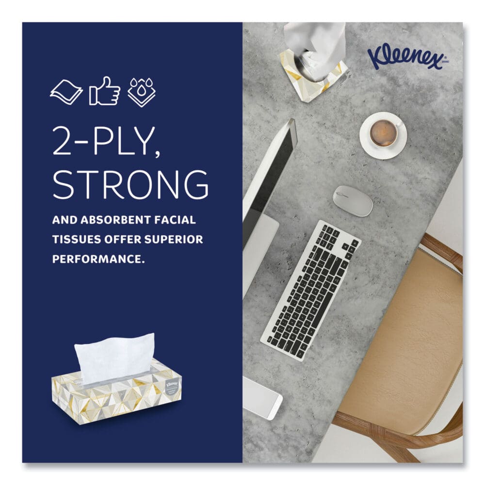 White Facial Tissue for Business, 2-Ply, 125 Sheets/Box, 12 Boxes/Carton - Image 5