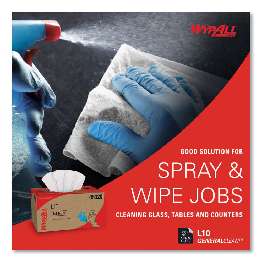 L10 Towels, POP-UP Box, 1-Ply, 9 x 10.5, White, 125/Box, 18 Boxes/Carton - Image 6