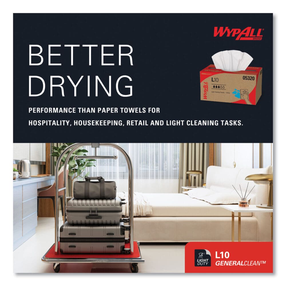 L10 Towels, POP-UP Box, 1-Ply, 9 x 10.5, White, 125/Box, 18 Boxes/Carton - Image 7