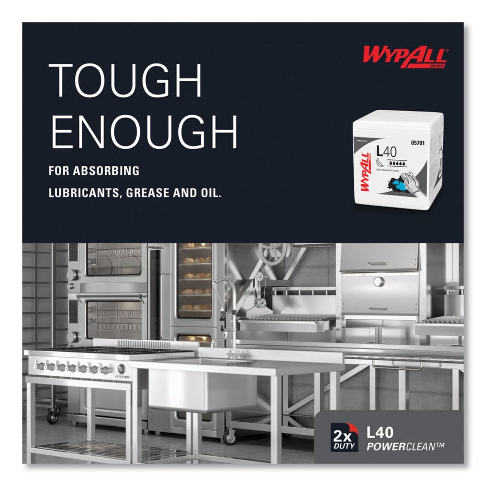 L40 Towels, 1/4 Fold, 12.5 x 12, White, 56/Box, 18 Packs/Carton - Image 7