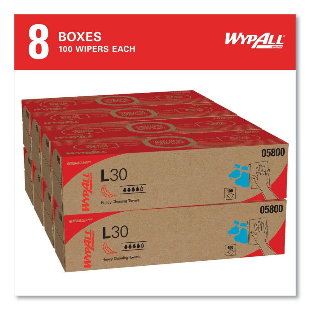L30 Towels, POP-UP Box, 16.4 x 9.8, White, 100/Box, 8 Boxes/Carton - Image 2