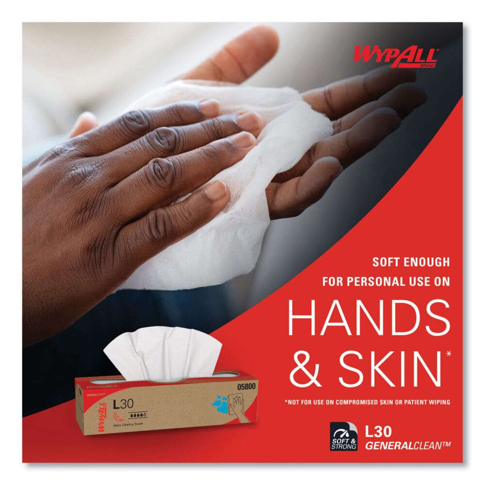 L30 Towels, POP-UP Box, 16.4 x 9.8, White, 100/Box, 8 Boxes/Carton - Image 6
