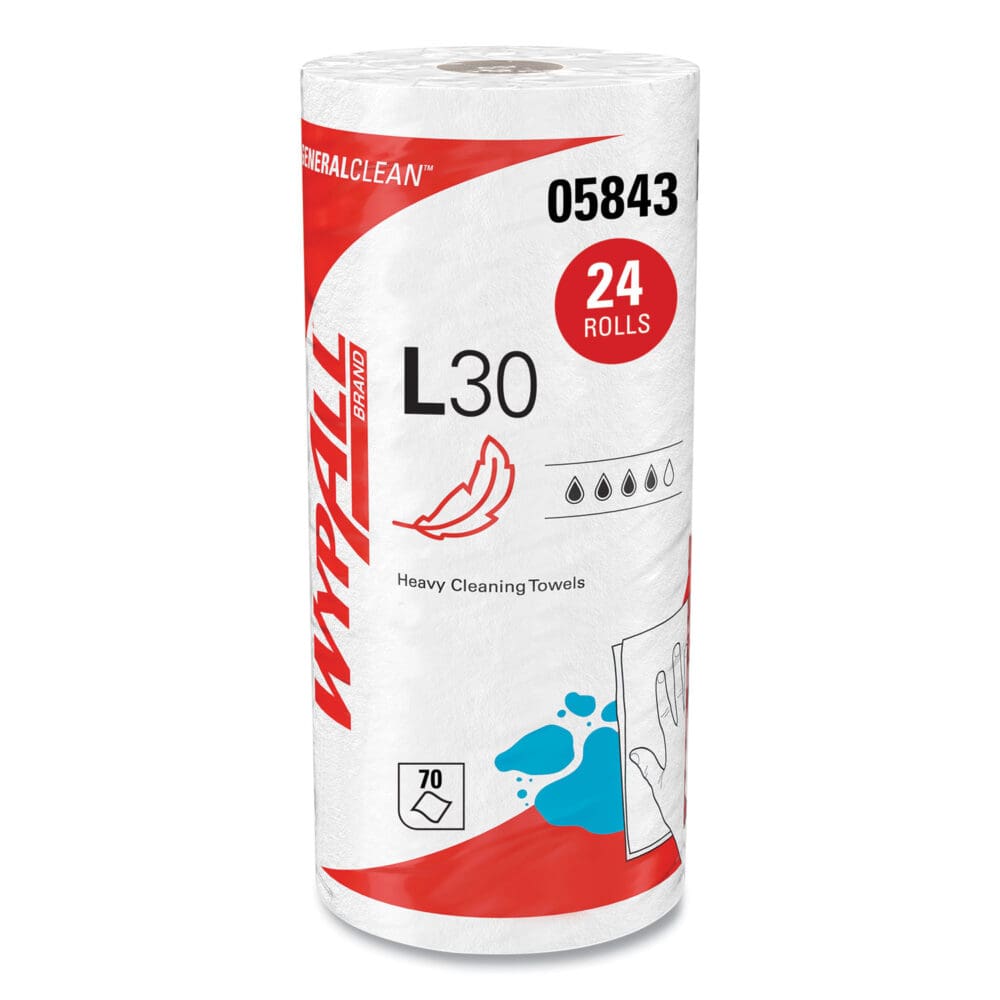 L30 Towels, 11 x 10.4, White, 70 Sheets/Roll - Image 2