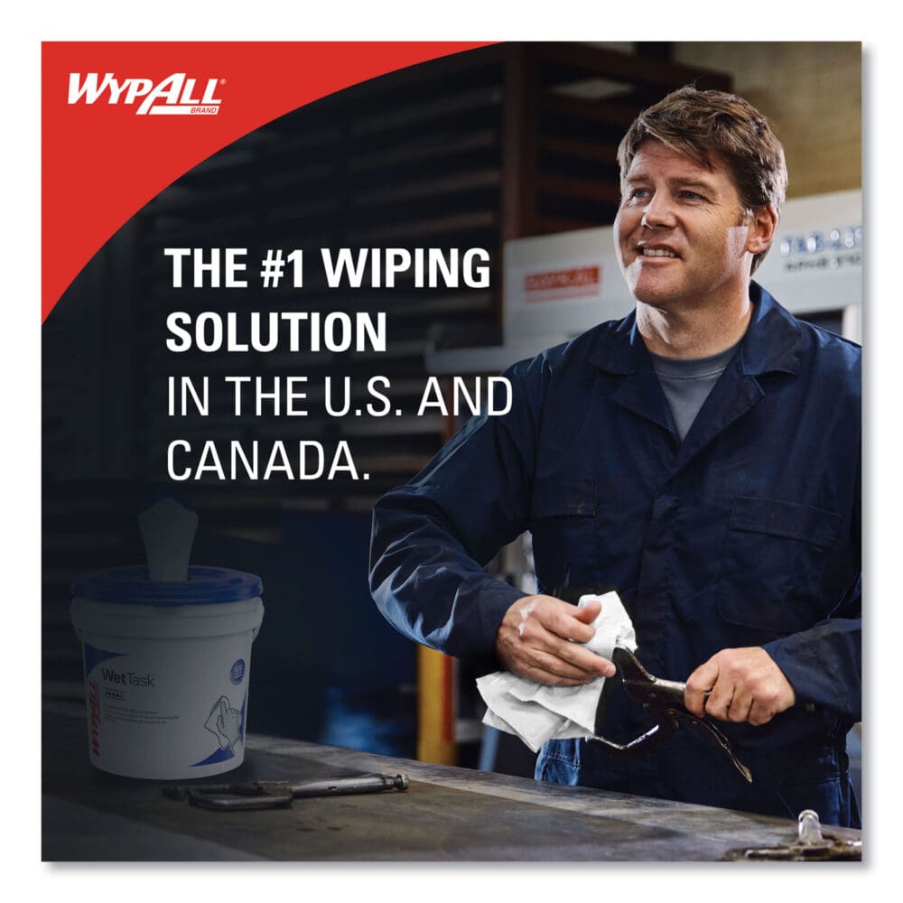 Power Clean Wipers for Solvents WetTask Customizable Wet Wiping System, Wipers Only, 9 x 15, White, 275/Roll, 2 Rolls/Carton - Image 3