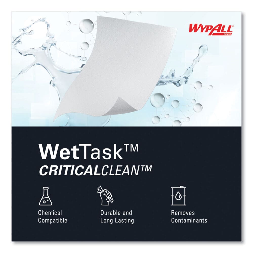 Critical Clean Wipers for Bleach, Disinfectants, Sanitizers WetTask Customizable Wet Wiping System, 90/Roll, 6 Rolls/Carton - Image 8