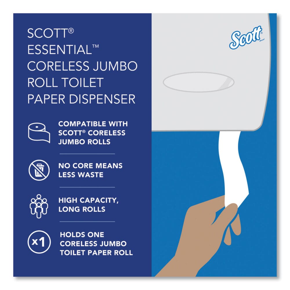 Essential Coreless Jumbo Roll Tissue Dispenser for Business, 14.25 x 6 x 9.75, Black - Image 9