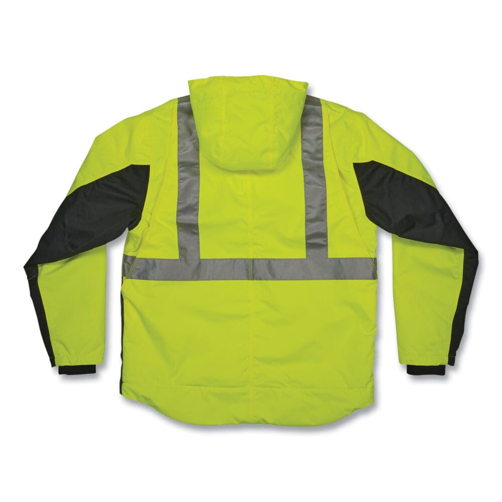 GloWear 8275 Class 2 Heavy-Duty Hi-Vis Workwear Sherpa Jacket, 4X-Large, Lime, Ships in 1-3 Business Days - Image 2