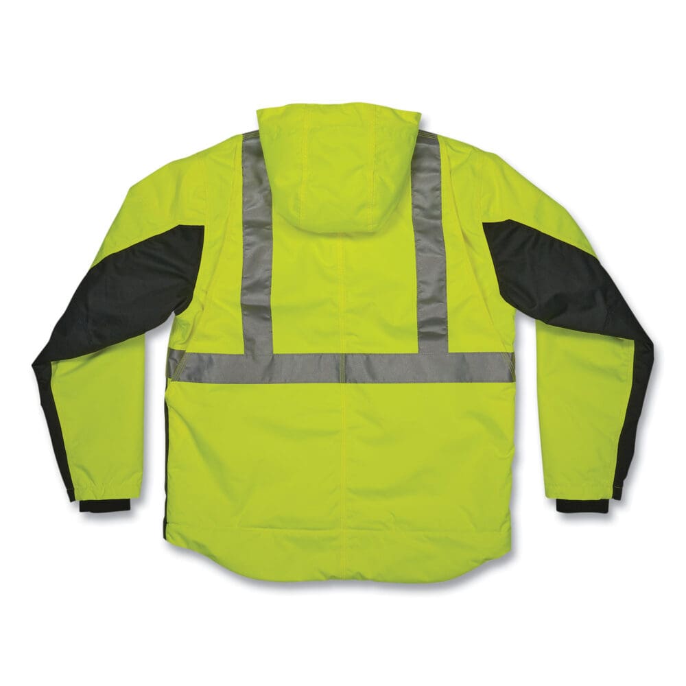 GloWear 8275 Class 2 Heavy-Duty Hi-Vis Workwear Sherpa Lined Jacket, Medium, Lime, Ships in 1-3 Business Days - Image 5