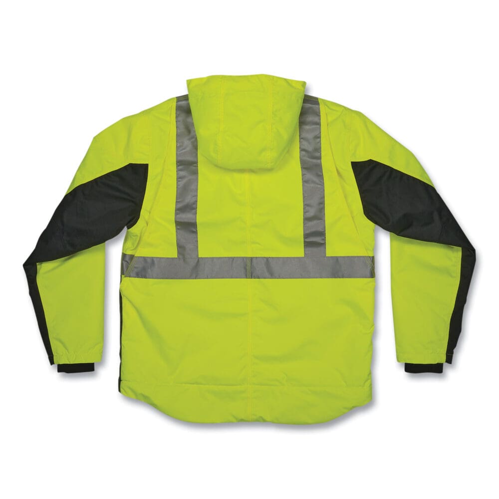 GloWear 8275 Class 2 Heavy-Duty Hi-Vis Workwear Sherpa Lined Jacket, X-Large, Lime, Ships in 1-3 Business Days - Image 4