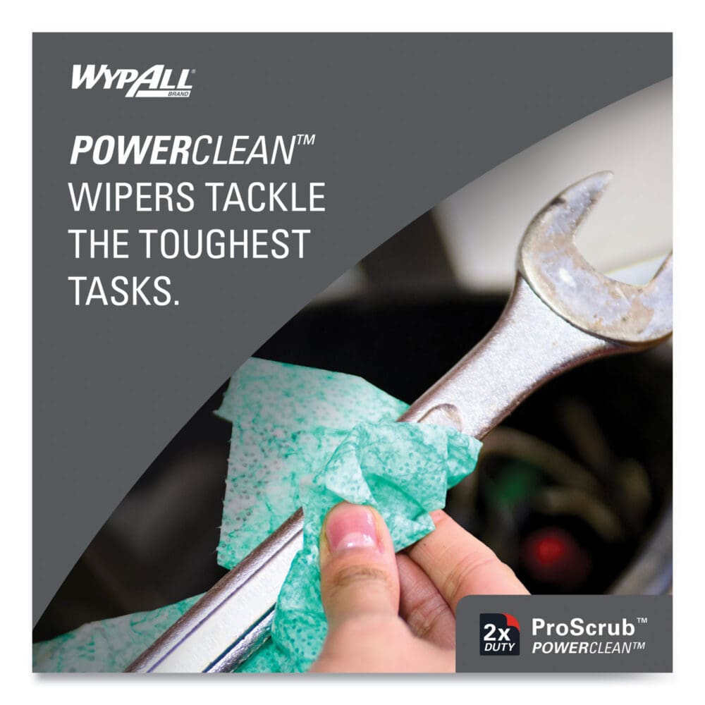 Power Clean ProScrub Pre-Saturated Wipes, 9.5 x 12, Citrus Scent, Green, 75/Bucket, 6 Buckets/Carton - Image 9