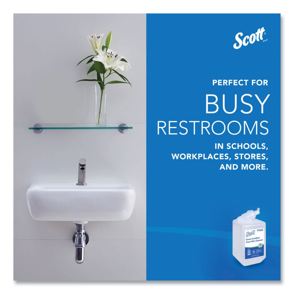 Essential Green Certified Foam Skin Cleanser, Neutral, 1,000 mL Bottle - Image 6