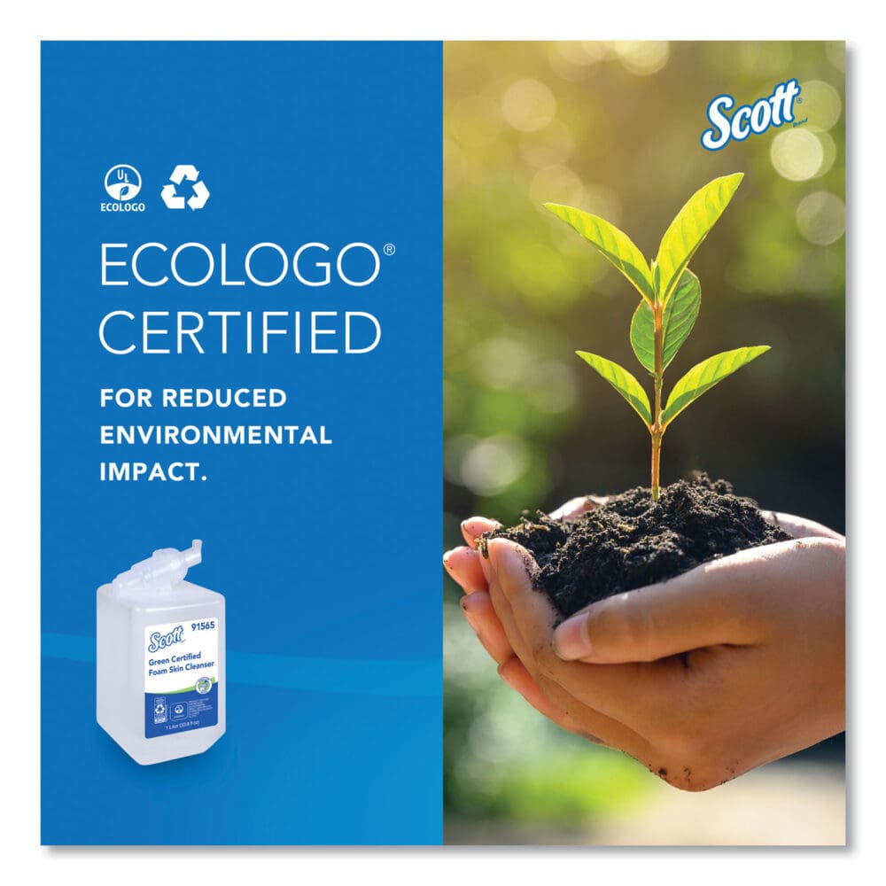 Essential Green Certified Foam Skin Cleanser, Neutral, 1,000 mL Bottle - Image 9