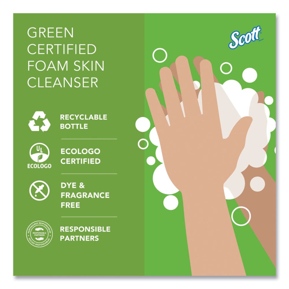Essential Green Certified Foam Skin Cleanser, Neutral, 1,000 mL Bottle, 6/Carton - Image 6