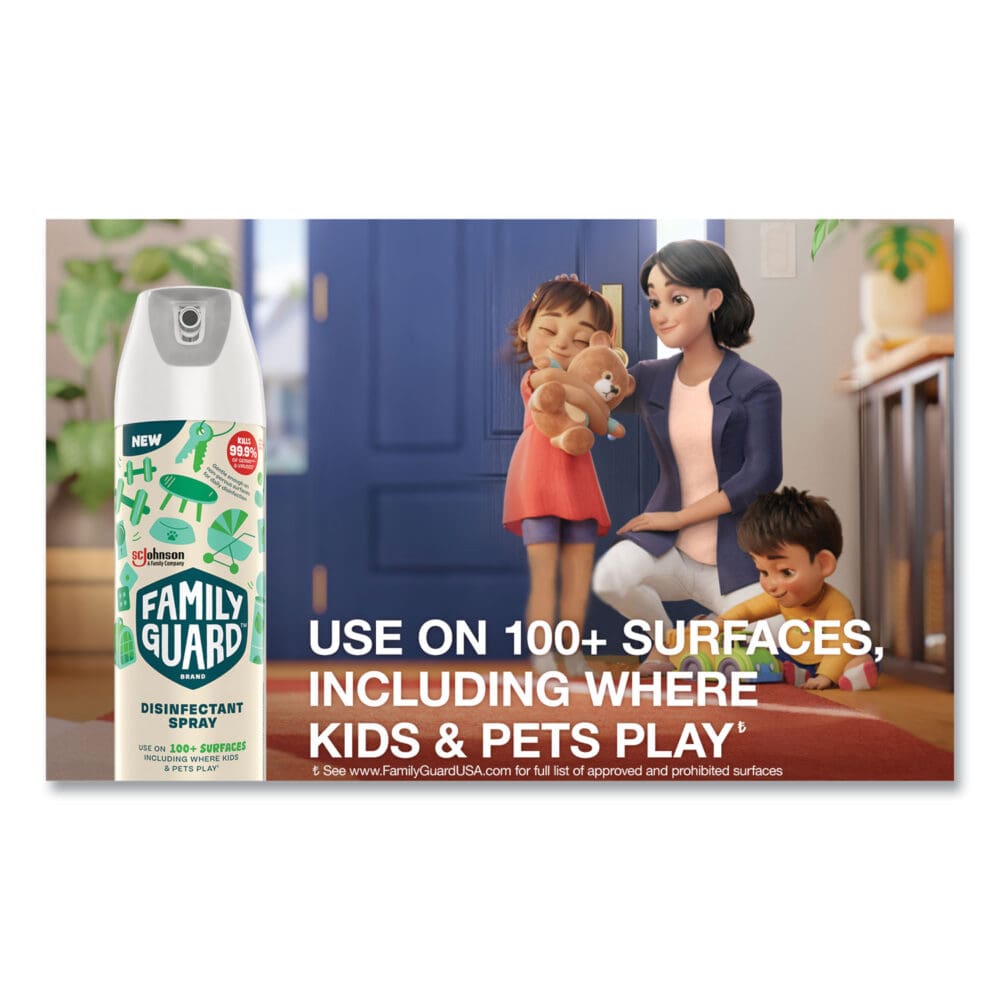 Disinfectant Spray, Fresh Scent, 17.5 oz Aerosol Spray, 8/Carton - Image 2