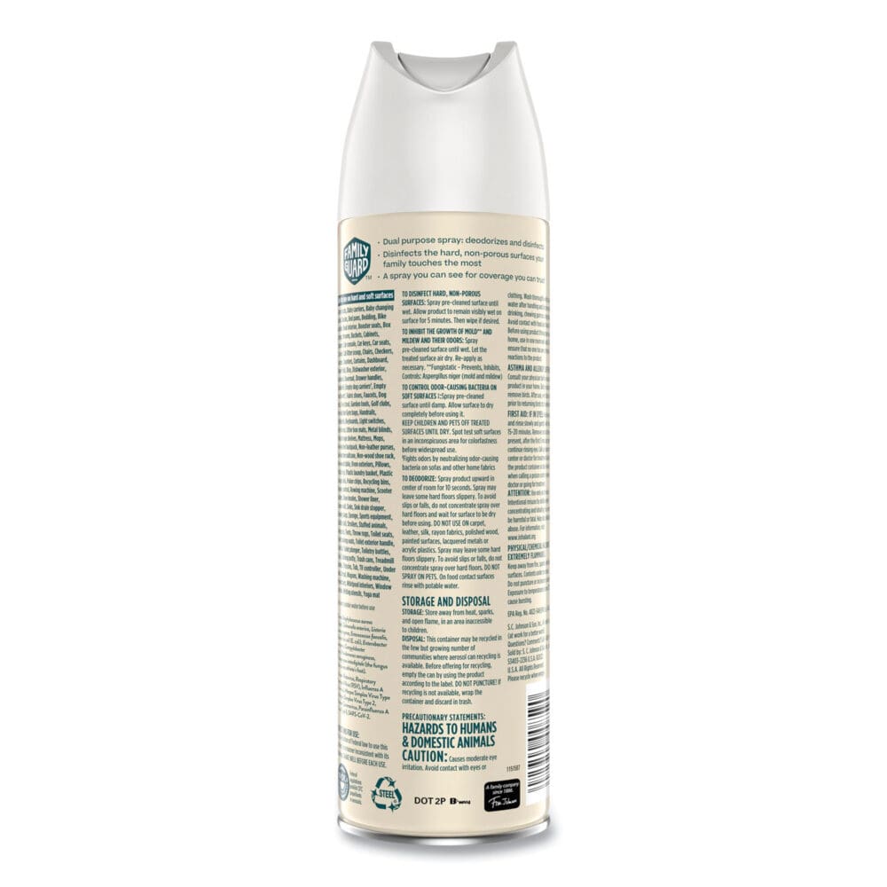 Disinfectant Spray, Fresh Scent, 17.5 oz Aerosol Spray, 8/Carton - Image 3