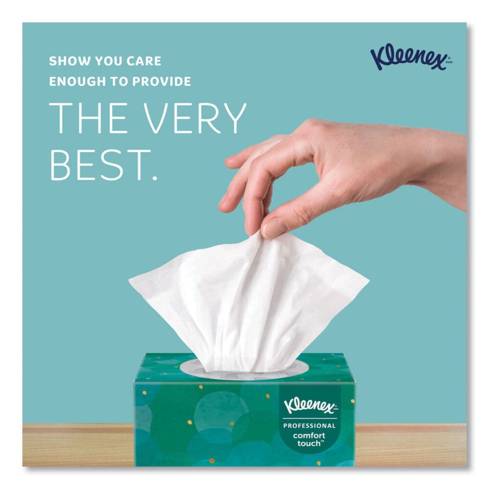 Boutique White Facial Tissue for Business, Pop-Up Box, 2-Ply, 95 Sheets/Box, 6 Boxes/Pack - Image 2