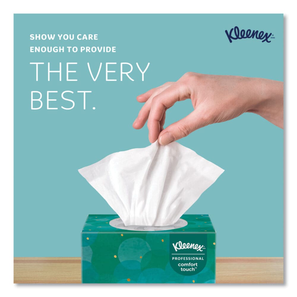 Boutique White Facial Tissue for Business, Pop-Up Box, 2-Ply, 95 Sheets/Box, 6 Boxes/Pack, 6 Packs/Carton - Image 3