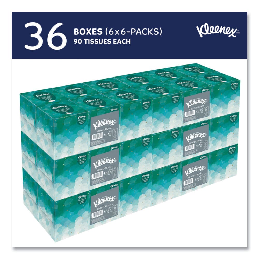 Boutique White Facial Tissue for Business, Pop-Up Box, 2-Ply, 95 Sheets/Box, 6 Boxes/Pack, 6 Packs/Carton - Image 10