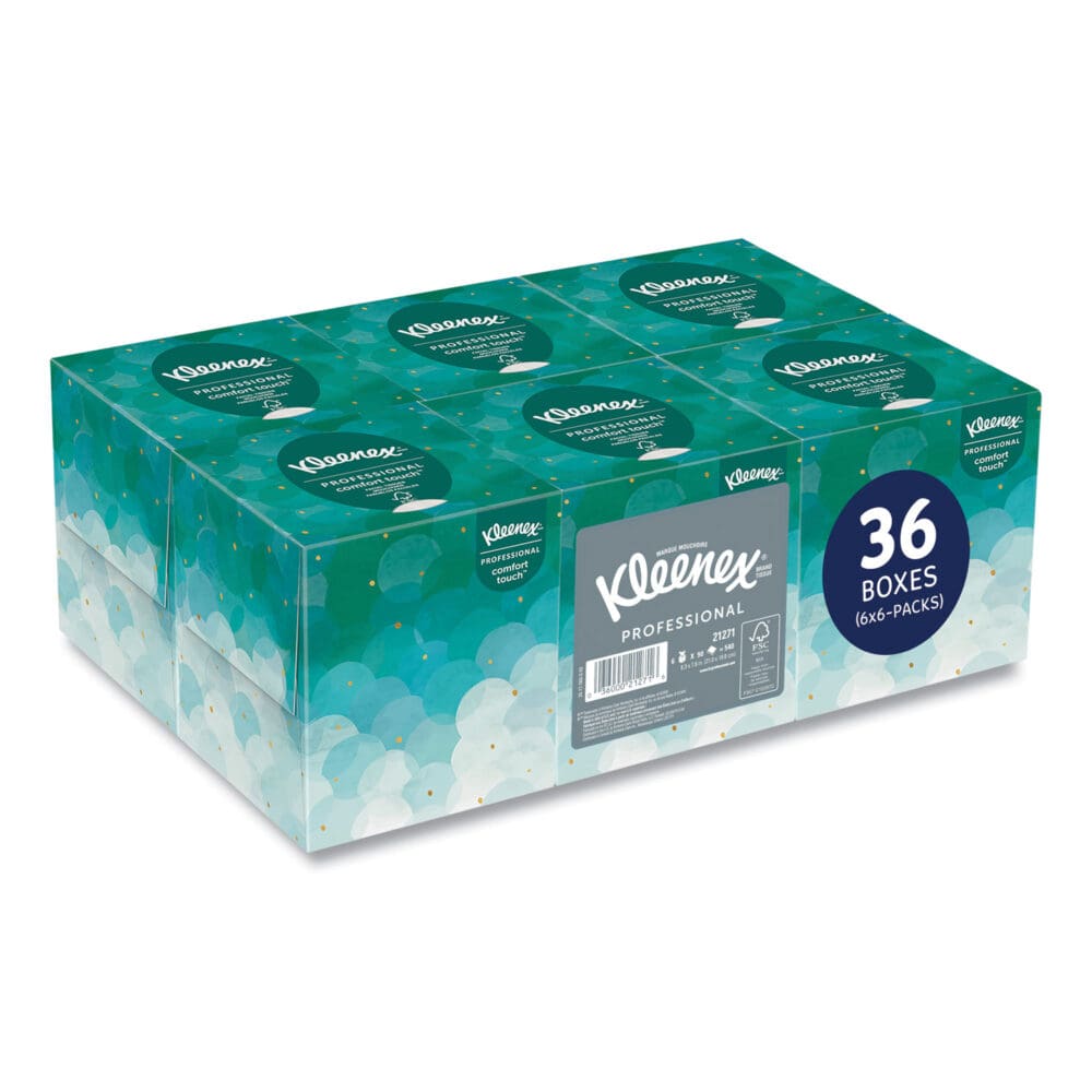 Boutique White Facial Tissue for Business, Pop-Up Box, 2-Ply, 95 Sheets/Box, 6 Boxes/Pack, 6 Packs/Carton - Image 11