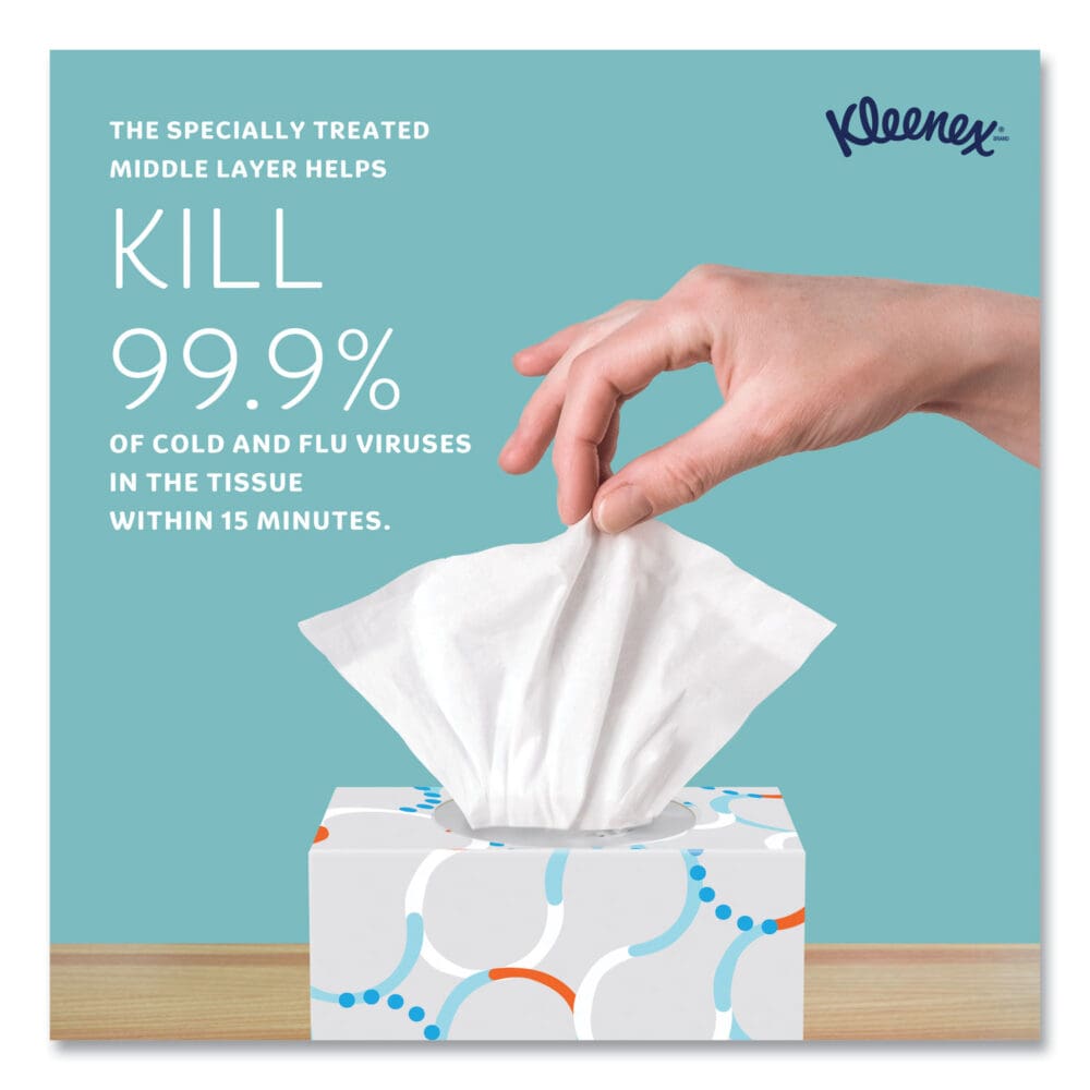 Boutique Anti-Viral Tissue, 3-Ply, White, Pop-Up Box, 60/Box, 3 Boxes/Pack - Image 2