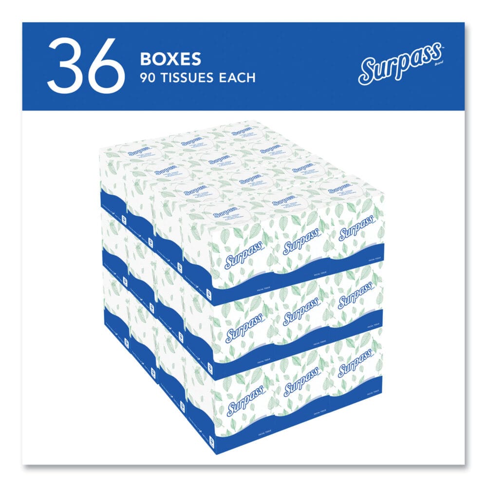 Facial Tissue for Business, 2-Ply, White, Pop-Up Box, 90/Box, 36 Boxes/Carton - Image 10